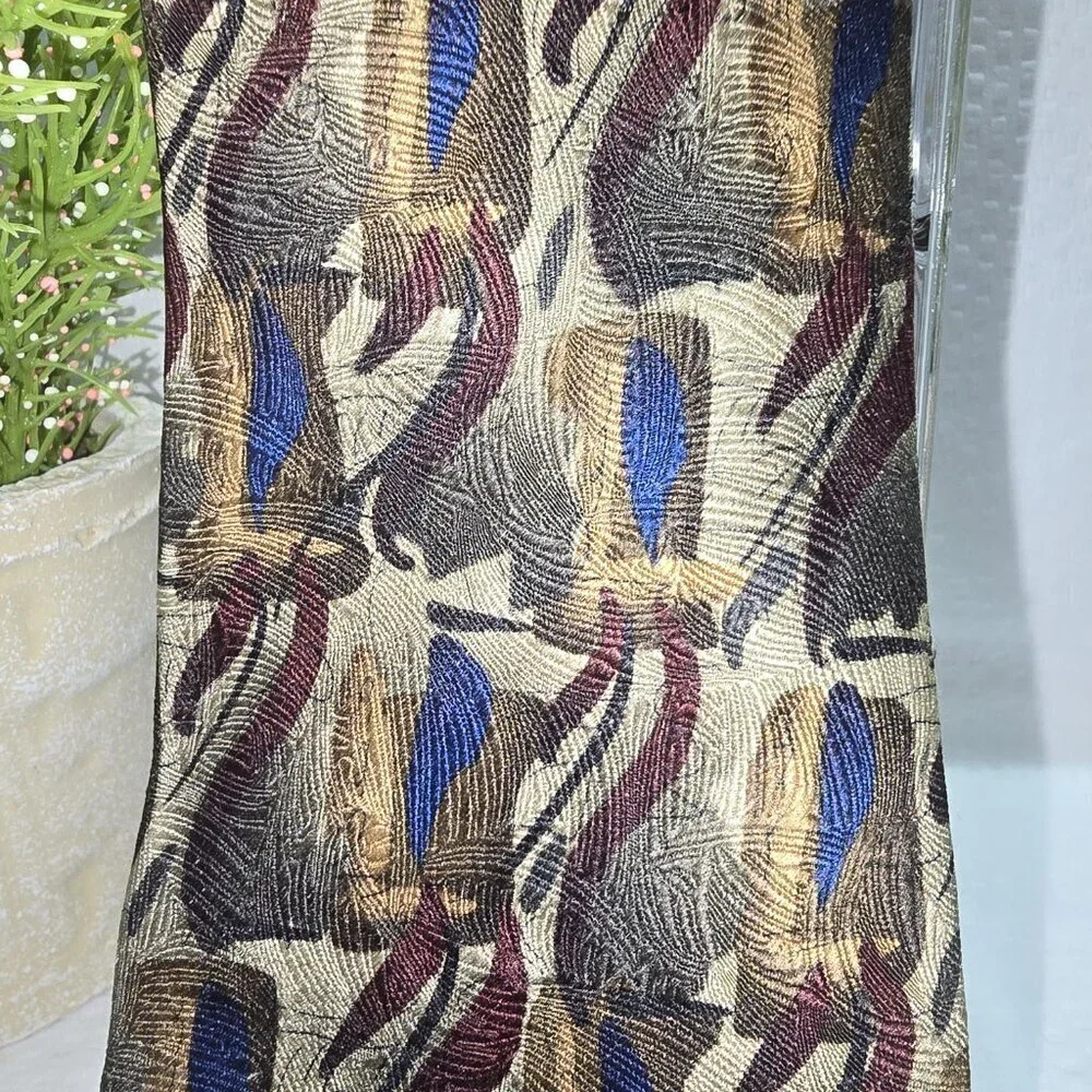 VINTAGE J. GARCIA BUTTERFLY TRAP COLLECTION 100% SILK TIE MENS ABSTRACT GREEN